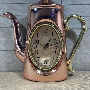 David Douglas Copper and Gold Teapot Clock